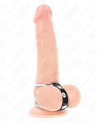 KINK - DOPPELTER PENISRING 3,8 CM BIS 5 CM DURCH LEDER VERBUNDEN