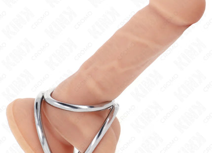 KINK - DREIFACH CHROM METALL PENISRING 3,2 CM BIS 4,5 CM