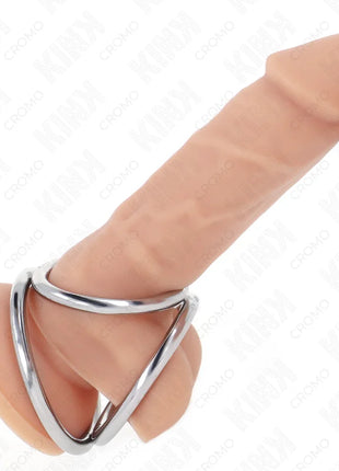 KINK - DREIFACH CHROM METALL PENISRING 3,2 CM BIS 4,5 CM