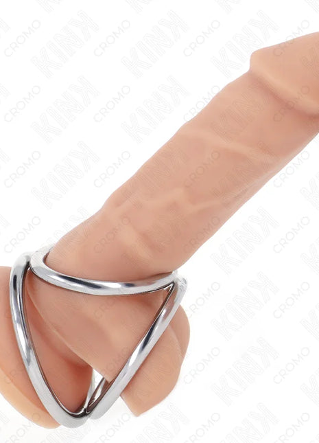 KINK - DREIFACH CHROM METALL PENISRING 3,2 CM BIS 4,5 CM