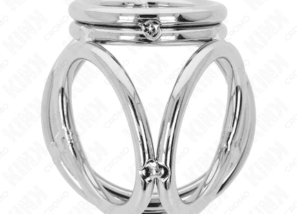 KINK - DREIFACH CHROM METALL PENISRING 3,8 CM BIS 5 CM MODELL 1