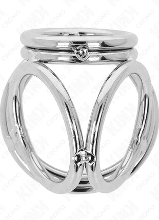KINK - DREIFACH CHROM METALL PENISRING 3,8 CM BIS 5 CM MODELL 1