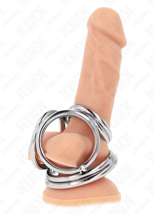 KINK - DREIFACH CHROM METALL PENISRING 3,8 CM BIS 5 CM MODELL 1