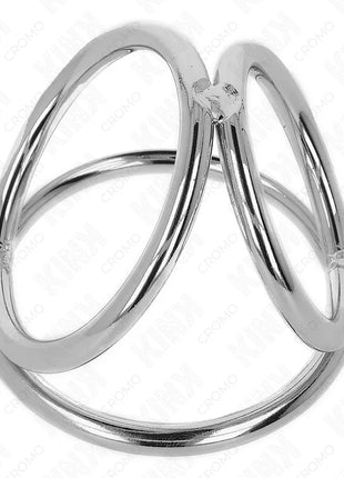 KINK - DREIFACH CHROM METALL PENISRING 3,8 CM BIS 5 CM MODELL 2