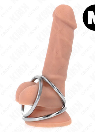 KINK - DREIFACH CHROM METALL PENISRING 3,8 CM BIS 5 CM MODELL 2