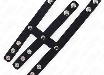 KINK - DREIFACH LEDER PENISRING MIT DRUCKVERSCHLUSS