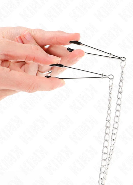 KINK - DREIFACH NIPPEL- UND KLITZISKLEMMEN MIT KETTE MODELL 1
