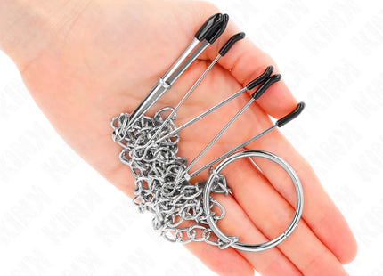 KINK - DREIFACH NIPPEL- UND KLITZISKLEMMEN MIT KETTE MODELL 1