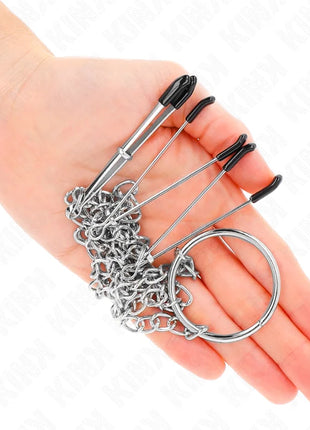 KINK - DREIFACH NIPPEL- UND KLITZISKLEMMEN MIT KETTE MODELL 1