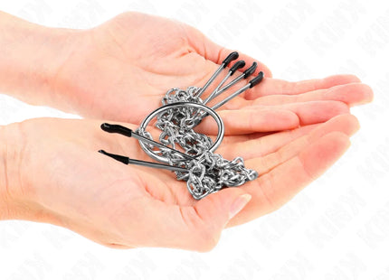 KINK - DREIFACH NIPPEL- UND KLITZISKLEMMEN MIT KETTE MODELL 1