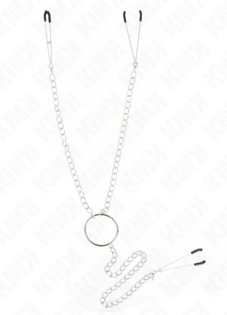 KINK - DREIFACH NIPPEL- UND KLITZISKLEMMEN MIT KETTE MODELL 1
