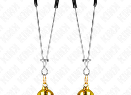 KINK - DÜNNE GLOCKEN-NIPPELKLAMMERN GOLD 7 CM