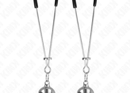 KINK - DÜNNE GLOCKEN-NIPPELKLAMMERN SILBER 7 CM