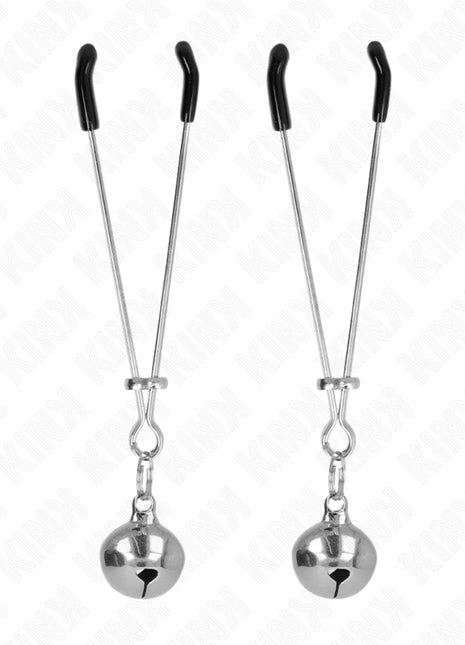 KINK - DÜNNE GLOCKEN-NIPPELKLAMMERN SILBER 7 CM