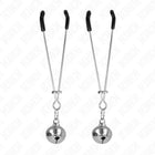 KINK - DÜNNE GLOCKEN-NIPPELKLAMMERN SILBER 7 CM