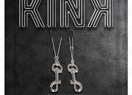 KINK - DÜNNE HAKEN-NIPPELKLAMMERE SILBER 7 CM