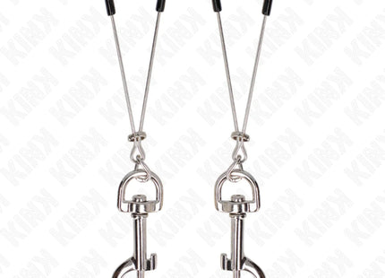 KINK - DÜNNE HAKEN-NIPPELKLAMMERE SILBER 7 CM