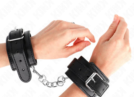 KINK - DÜNNE HANDGELENKFESSELN SCHWARZ VERSTELLBAR 21-33 CM