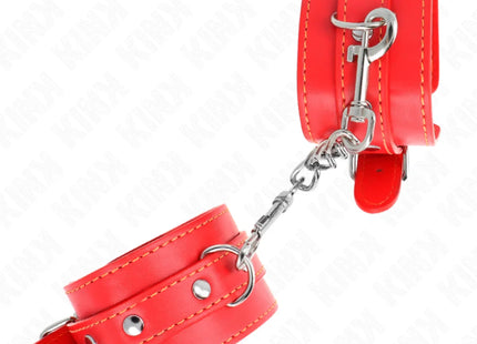 KINK - DÜNNE HANDGELENKSFESSELN ROT VERSTELLBAR 21-33 CM