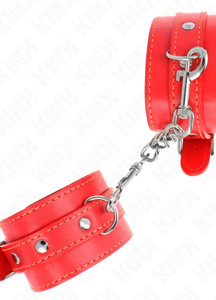 KINK - DÜNNE HANDGELENKSFESSELN ROT VERSTELLBAR 21-33 CM