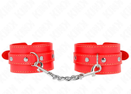 KINK - DÜNNE HANDGELENKSFESSELN ROT VERSTELLBAR 21-33 CM