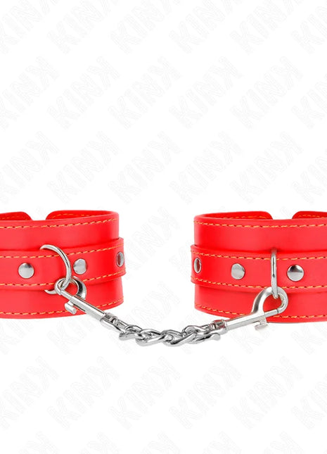 KINK - DÜNNE HANDGELENKSFESSELN ROT VERSTELLBAR 21-33 CM