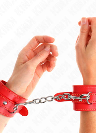 KINK - DÜNNE HANDGELENKSFESSELN ROT VERSTELLBAR 21-33 CM