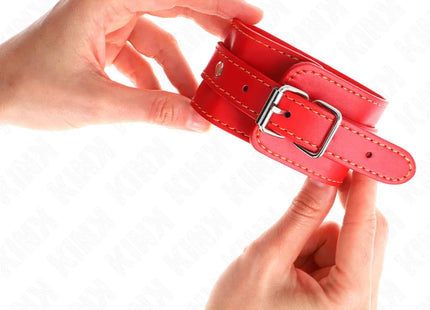 KINK - DÜNNE HANDGELENKSFESSELN ROT VERSTELLBAR 21-33 CM