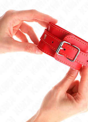 KINK - DÜNNE HANDGELENKSFESSELN ROT VERSTELLBAR 21-33 CM