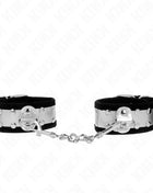 KINK - DÜNNE HANDGELENKSFESSELN SCHWARZ/SILBER 30 X 4 CM