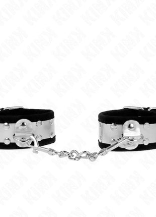 KINK - DÜNNE HANDGELENKSFESSELN SCHWARZ/SILBER 30 X 4 CM