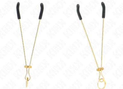 KINK - DÜNNE NIPPELKLEMMEN GOLD 7 CM