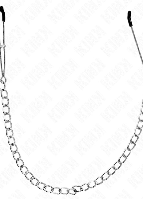KINK - DÜNNE NIPPELKLEMMEN MIT DICKER KETTE 30 CM