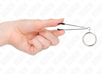 KINK - DÜNNE NIPPELKLEMMEN MIT O-RING 7 CM