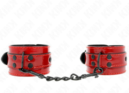 KINK - DUNKELROTE HANDGELENKMANSCHETTEN 23 X 5 CM