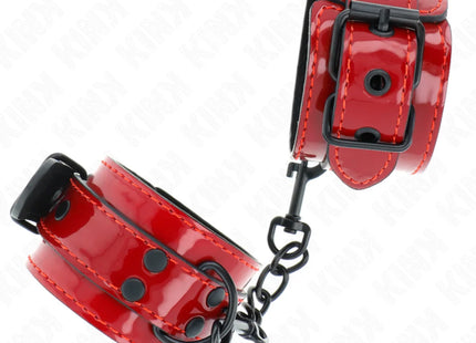 KINK - DUNKELROTE HANDGELENKMANSCHETTEN 23 X 5 CM