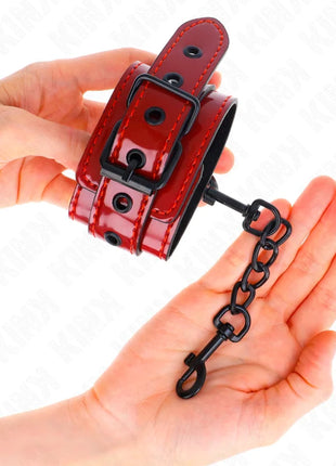 KINK - DUNKELROTE HANDGELENKMANSCHETTEN 23 X 5 CM