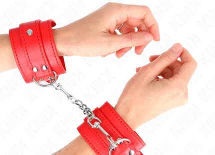 KINK - EINFACHE HANDGELENKSFESSELN ROT VERSTELLBAR 20-23 CM X 5,5 CM