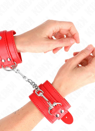 KINK - EINFACHE HANDGELENKSFESSELN ROT VERSTELLBAR 20-23 CM X 5,5 CM