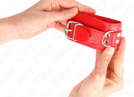KINK - EINFACHE HANDGELENKSFESSELN ROT VERSTELLBAR 20-23 CM X 5,5 CM