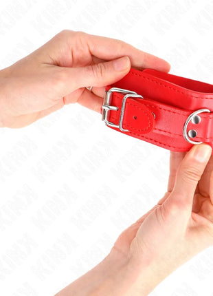 KINK - EINFACHE HANDGELENKSFESSELN ROT VERSTELLBAR 20-23 CM X 5,5 CM