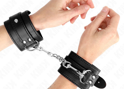 KINK - EINFACHE HANDGELENKSFESSELN SCHWARZ VERSTELLBAR 20-23 CM X 5,5 CM