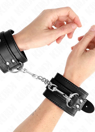 KINK - EINFACHE HANDGELENKSFESSELN SCHWARZ VERSTELLBAR 20-23 CM X 5,5 CM