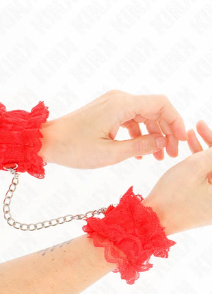 KINK - ELASTISCHE HANDGELENKSFESSELN AUS SPITZE ROT