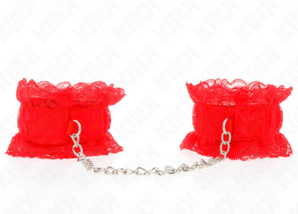 KINK - ELASTISCHE HANDGELENKSFESSELN AUS SPITZE ROT
