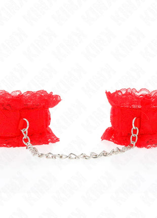 KINK - ELASTISCHE HANDGELENKSFESSELN AUS SPITZE ROT