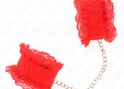 KINK - ELASTISCHE HANDGELENKSFESSELN AUS SPITZE ROT