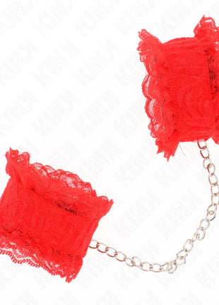 KINK - ELASTISCHE HANDGELENKSFESSELN AUS SPITZE ROT
