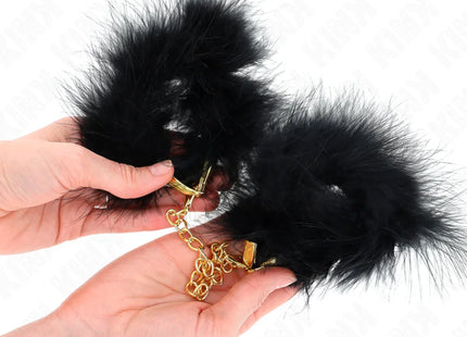 KINK - FEDERHANDMANSCHETTEN MIT GOLDKETTE MODELL