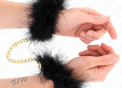 KINK - FEDERHANDMANSCHETTEN MIT GOLDKETTE MODELL